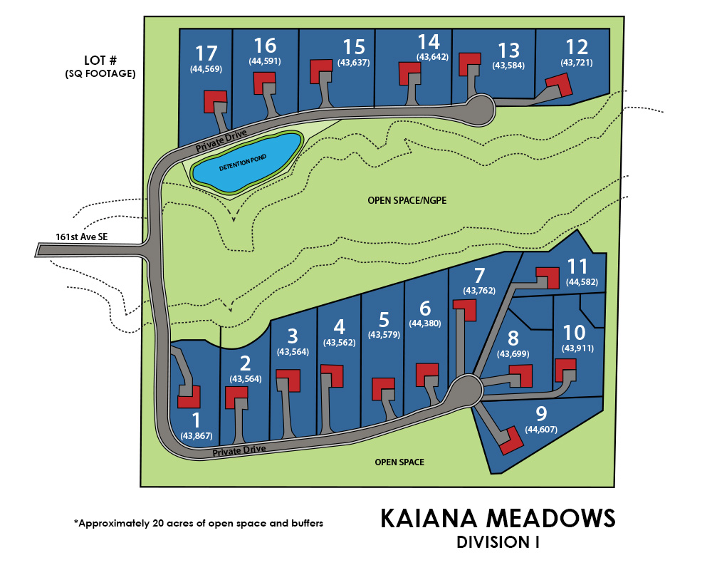 Kaiana Meadows Plat Map