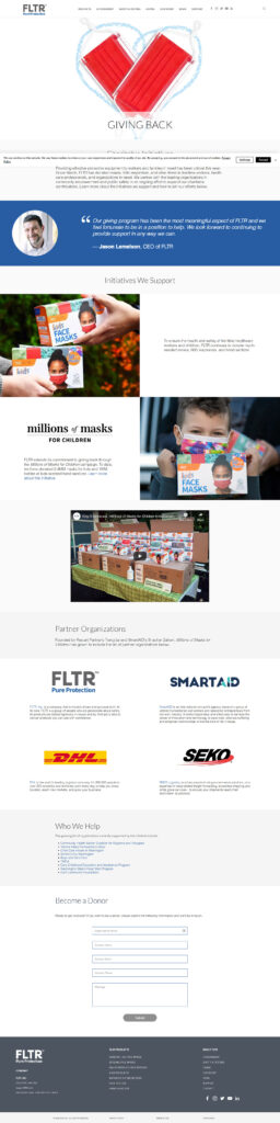 fltr giving back page