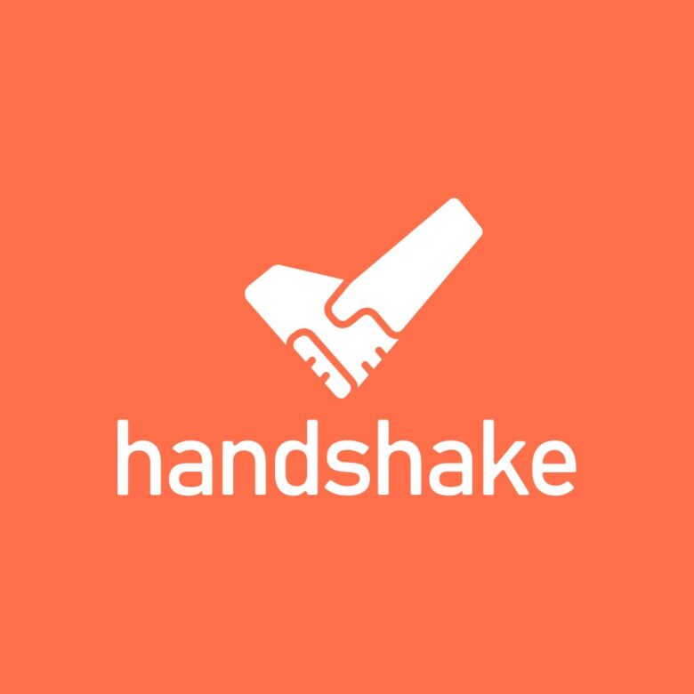 handshake orange square